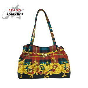 VERSACE baroque multicolored tote shoulder bag